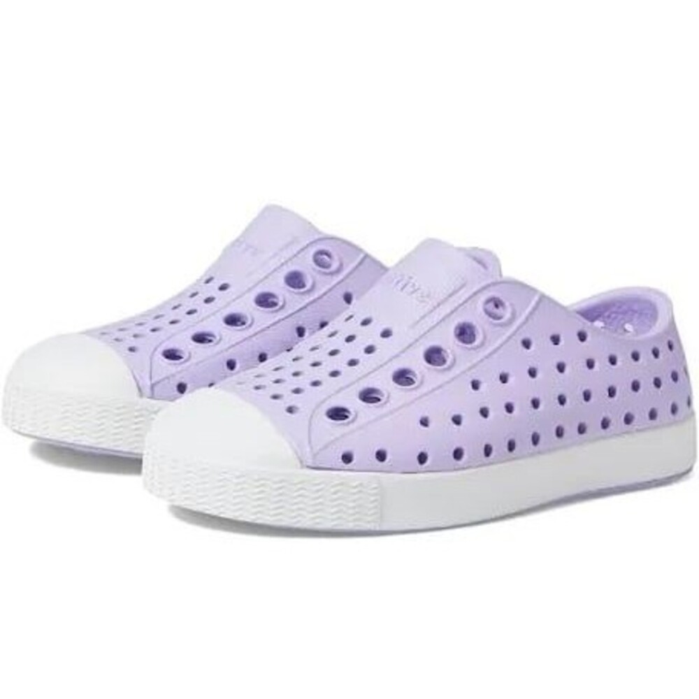 Native Jefferson Slip-On Shoes, Healing Purple/Shell White, Size C8